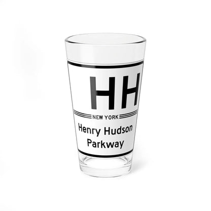 Henry Hudson Pkwy Shield free (New York) (Road Sign) Pint Glass 16oz 16oz - Go Mug Yourself