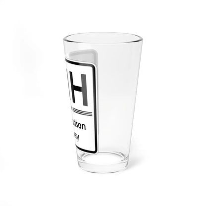 Henry Hudson Pkwy Shield free (New York) (Road Sign) Pint Glass 16oz - Go Mug Yourself