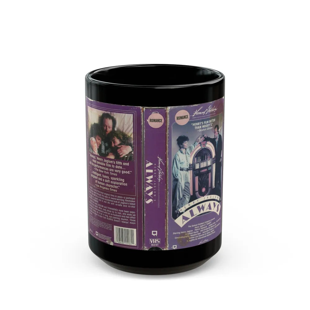 HENRY JAGLOMS ALWAYS (VHS COVER) - Black Coffee Mug-15oz-Go Mug Yourself