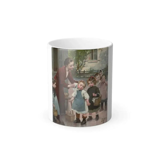 Henry Jules Jean Geoffroy (1853-1924) The Teacher's Touch - Oil on Canvas - Color Changing Mug 11oz 11oz - Go Mug Yourself