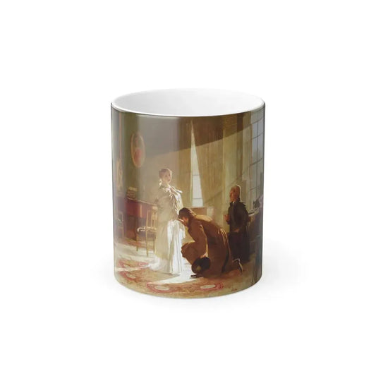 Henry Tanworth Wells (1828-1903) Victoria Regina%3a Queen Victoria receiving the news of her Accession --0 - Color Changing Mug 11oz 11oz - Go Mug Yourself