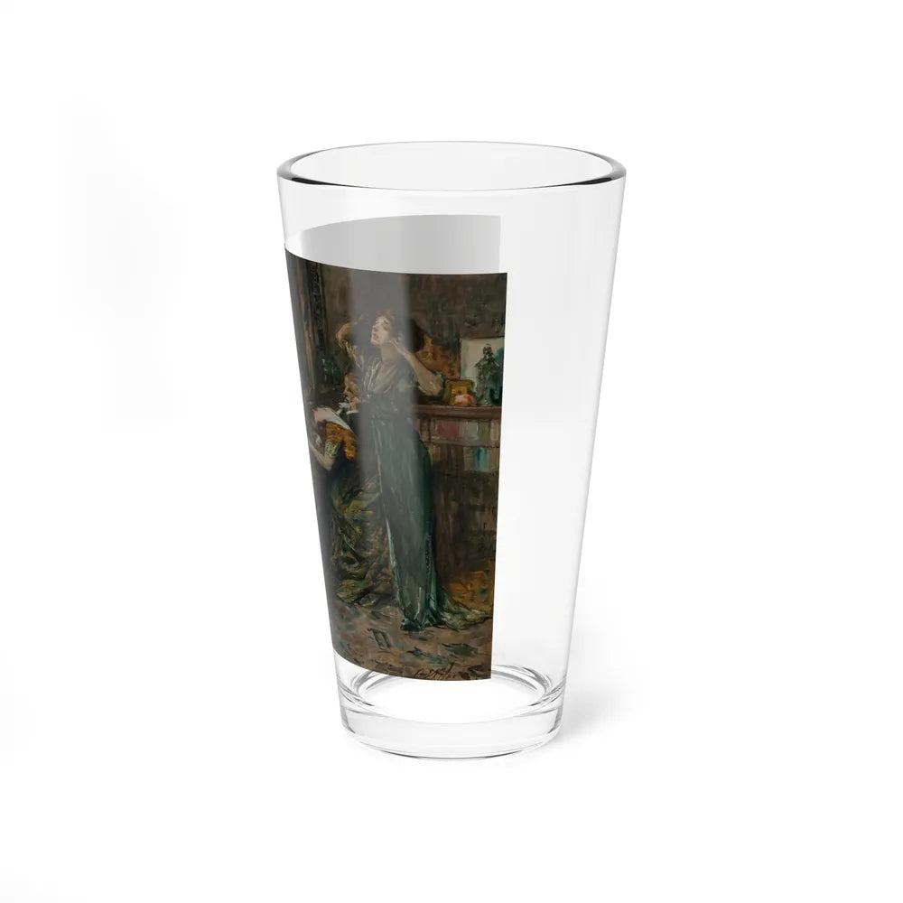 Her Audience of Judges, The Hollow of Her Hand interior book illustration, 1912 - Pint Glass 16oz-Go Mug Yourself