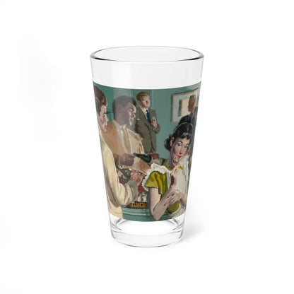 Her Coy Look, probable story illustration for The Saturday Evening Post, circa 1950s - Pint Glass 16oz-16oz-Go Mug Yourself