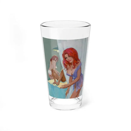 Her Mother's Massage Parlor, Greenleaf paperback cover, 1971 - Pint Glass 16oz 16oz - Go Mug Yourself