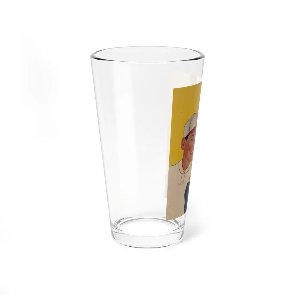 Her Phone Number, Collier's magazine cover, circa 1940 - Pint Glass 16oz-Go Mug Yourself