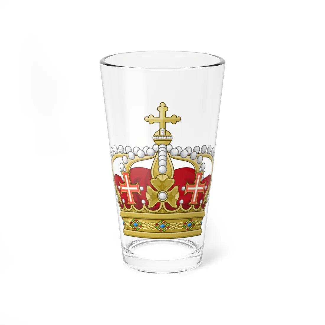 Heraldic Royal Crown of Italy (Italy) (Coat of Arms) Pint Glass 16oz 16oz - Go Mug Yourself
