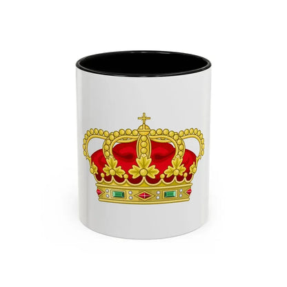 Heraldic Royal Crown of Portugal - Eight Arches - Accent Coffee Mug 11oz Black - Go Mug Yourself