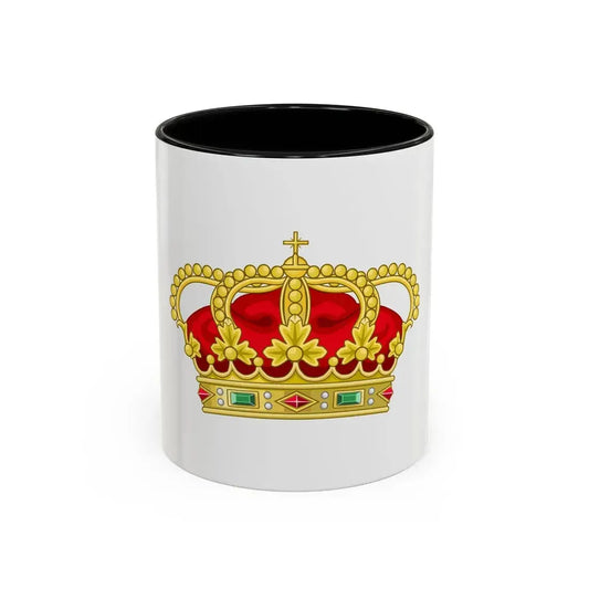 Heraldic Royal Crown of Portugal - Eight Arches - Accent Coffee Mug 11oz Black - Go Mug Yourself