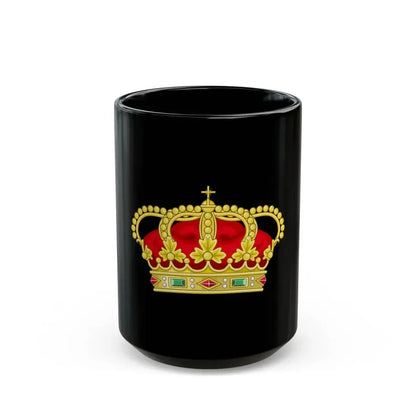 Heraldic Royal Crown of Portugal - Eight Arches - Black Coffee Mug 15oz - Go Mug Yourself