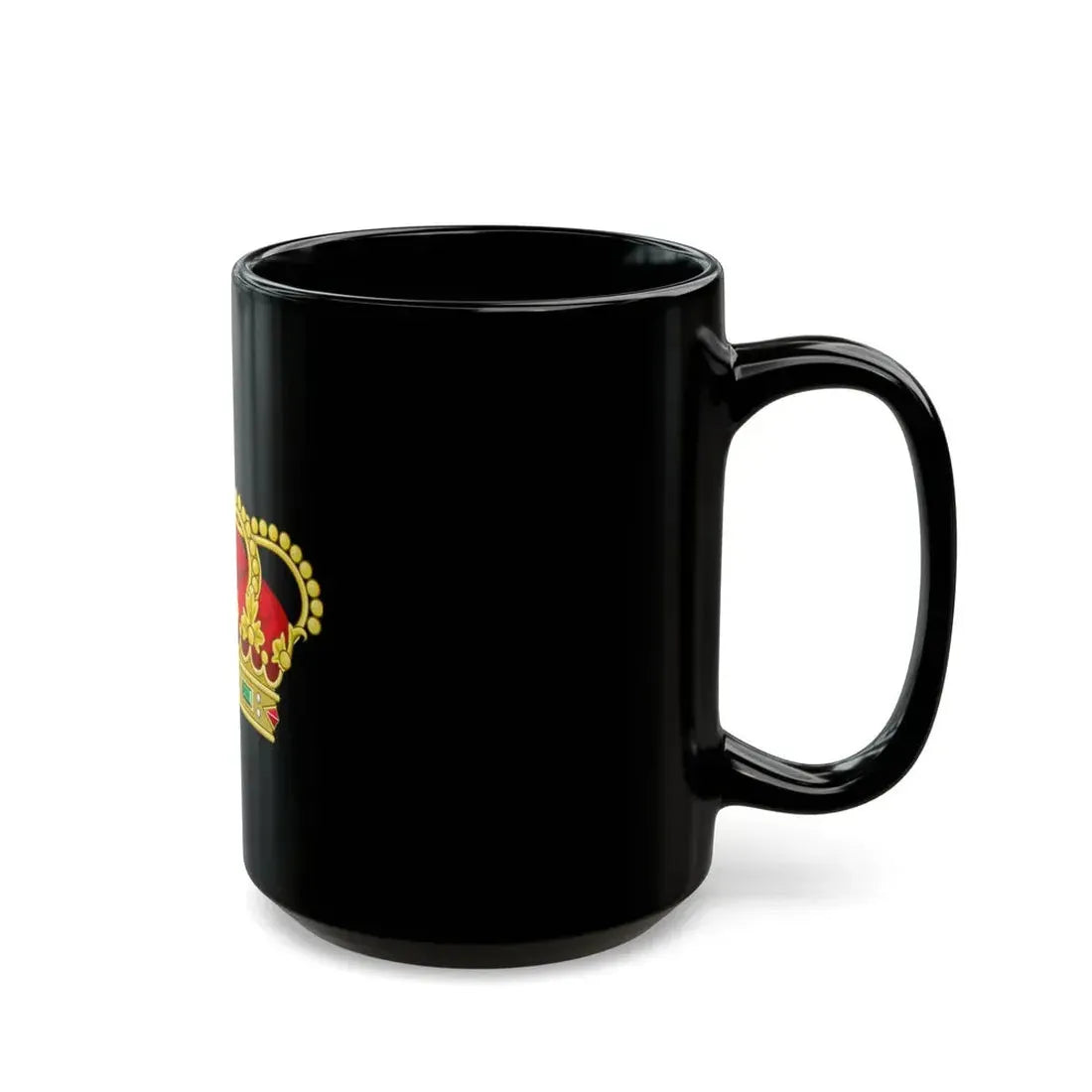Heraldic Royal Crown of Portugal - Eight Arches - Black Coffee Mug - Go Mug Yourself