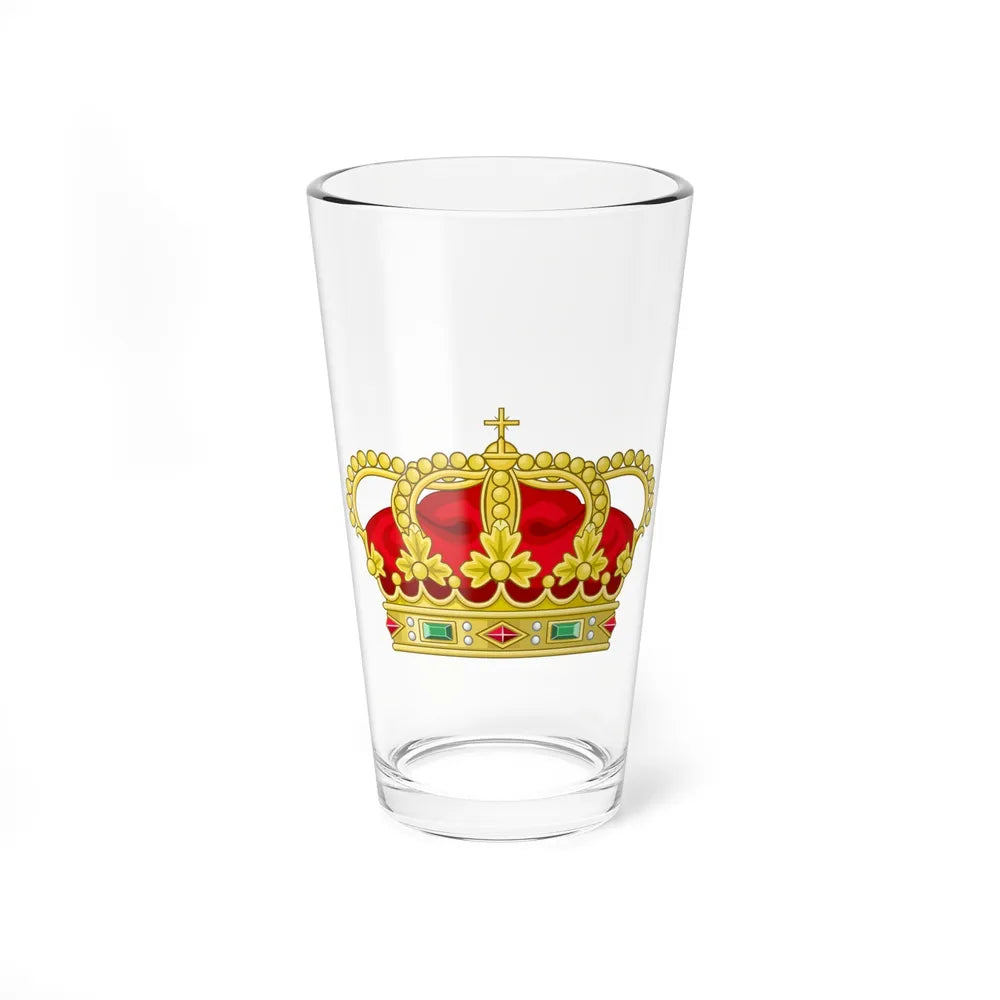 Heraldic Royal Crown of Portugal - Eight Arches - Pint Glass 16oz-16oz-Go Mug Yourself