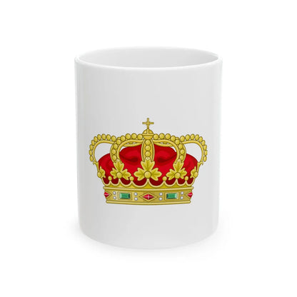 Heraldic Royal Crown of Portugal - Eight Arches - White Coffee Mug 11oz - Go Mug Yourself