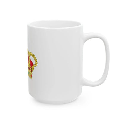 Heraldic Royal Crown of Portugal - Eight Arches - White Coffee Mug - Go Mug Yourself