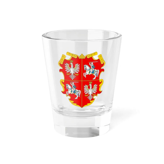 Herb Rzeczypospolitej Obojga Narodow Alex K (Lithuania) (Coat of Arms) Shot Glass 1.5oz 1.5oz - Go Mug Yourself