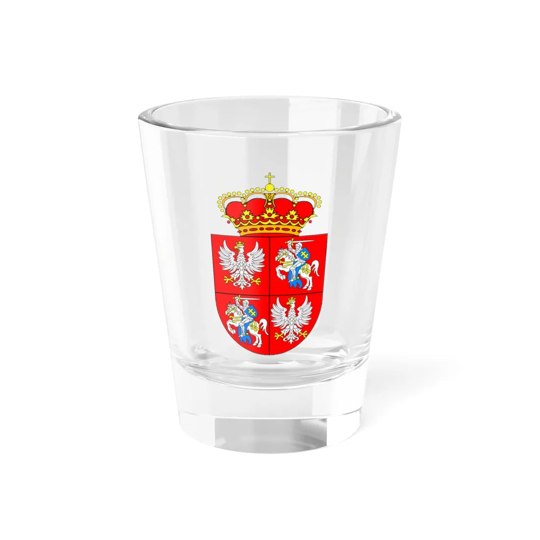 Herb Rzeczypospolitej Obojga Narodow (Lithuania) (Coat of Arms) Shot Glass 1.5oz 1.5oz - Go Mug Yourself
