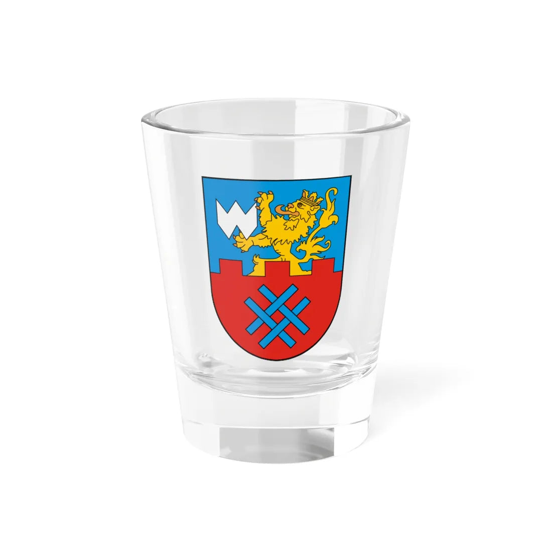 Herb Woronowa (Belarus) (Coat of Arms) Shot Glass 1.5oz 1.5oz - Go Mug Yourself