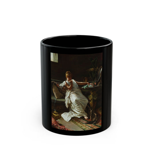 Herbert James Draper (1863-1920) Contemplation - c1900 - Black Coffee Mug-11oz-Go Mug Yourself