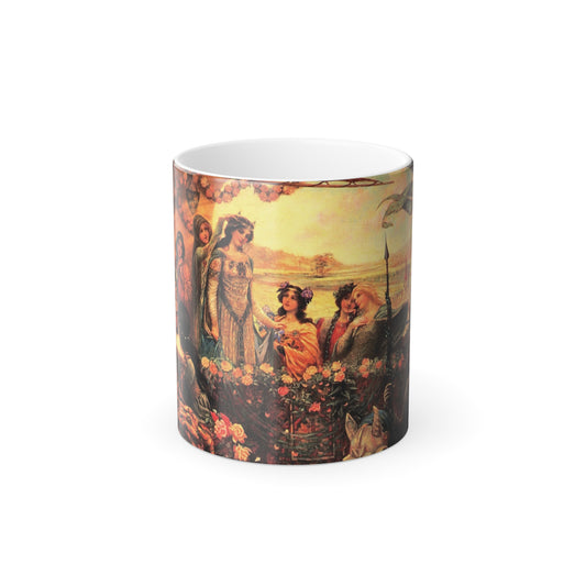 Herbert James Draper (1863-1920) Lancelot and Guinevere - Oil on canvas - Color Changing Mug 11oz-11oz-Go Mug Yourself