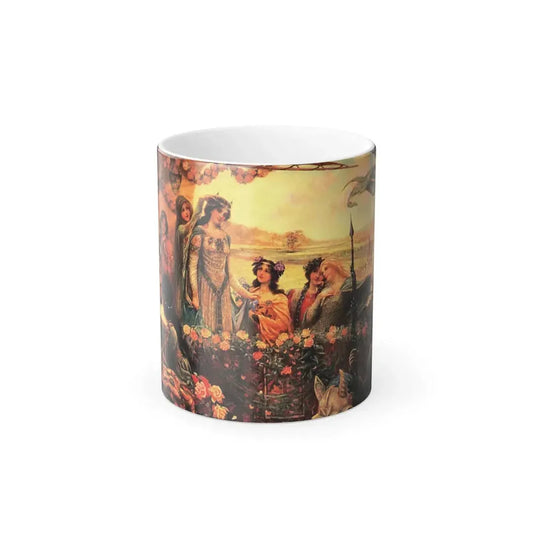 Herbert James Draper (1863-1920) Lancelot and Guinevere - Oil on canvas - Color Changing Mug 11oz 11oz - Go Mug Yourself
