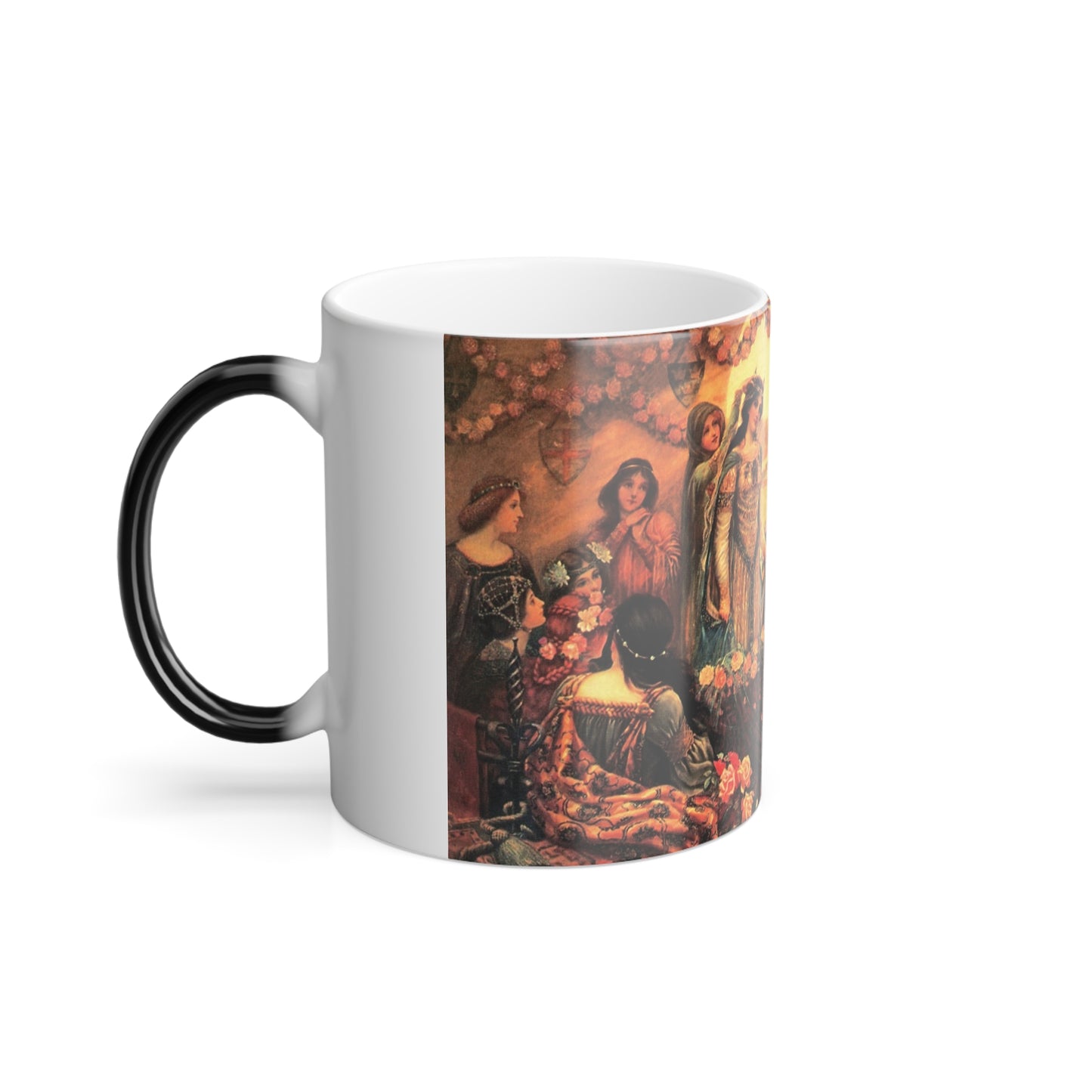 Herbert James Draper (1863-1920) Lancelot and Guinevere - Oil on canvas - Color Changing Mug 11oz-Go Mug Yourself