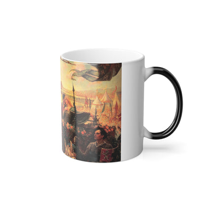 Herbert James Draper (1863-1920) Lancelot and Guinevere - Oil on canvas - Color Changing Mug 11oz-Go Mug Yourself