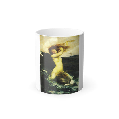 Herbert James Draper (1863-1920) The Foam Sprite - oil on canvas 1895 - Color Changing Mug 11oz-11oz-Go Mug Yourself