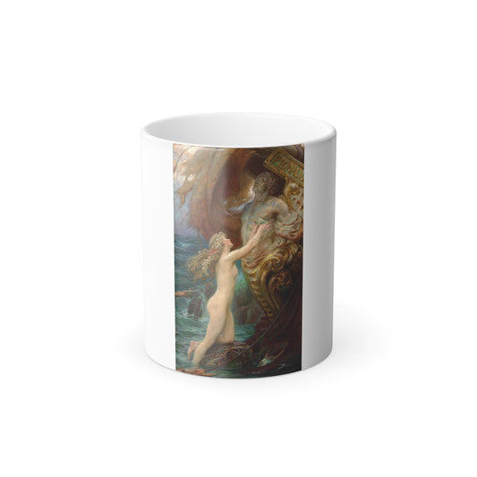 Herbert James Draper (1864-1920) A Deep Sea Idyll - oil on canvas - Color Changing Mug 11oz-11oz-Go Mug Yourself
