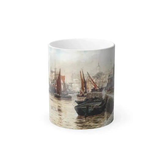 Herbert Menzies Marshall (1841-1913) Tower Quay - watercolor over pencil with scratching out 1882 - Color Changing Mug 11oz 11oz - Go Mug Yourself