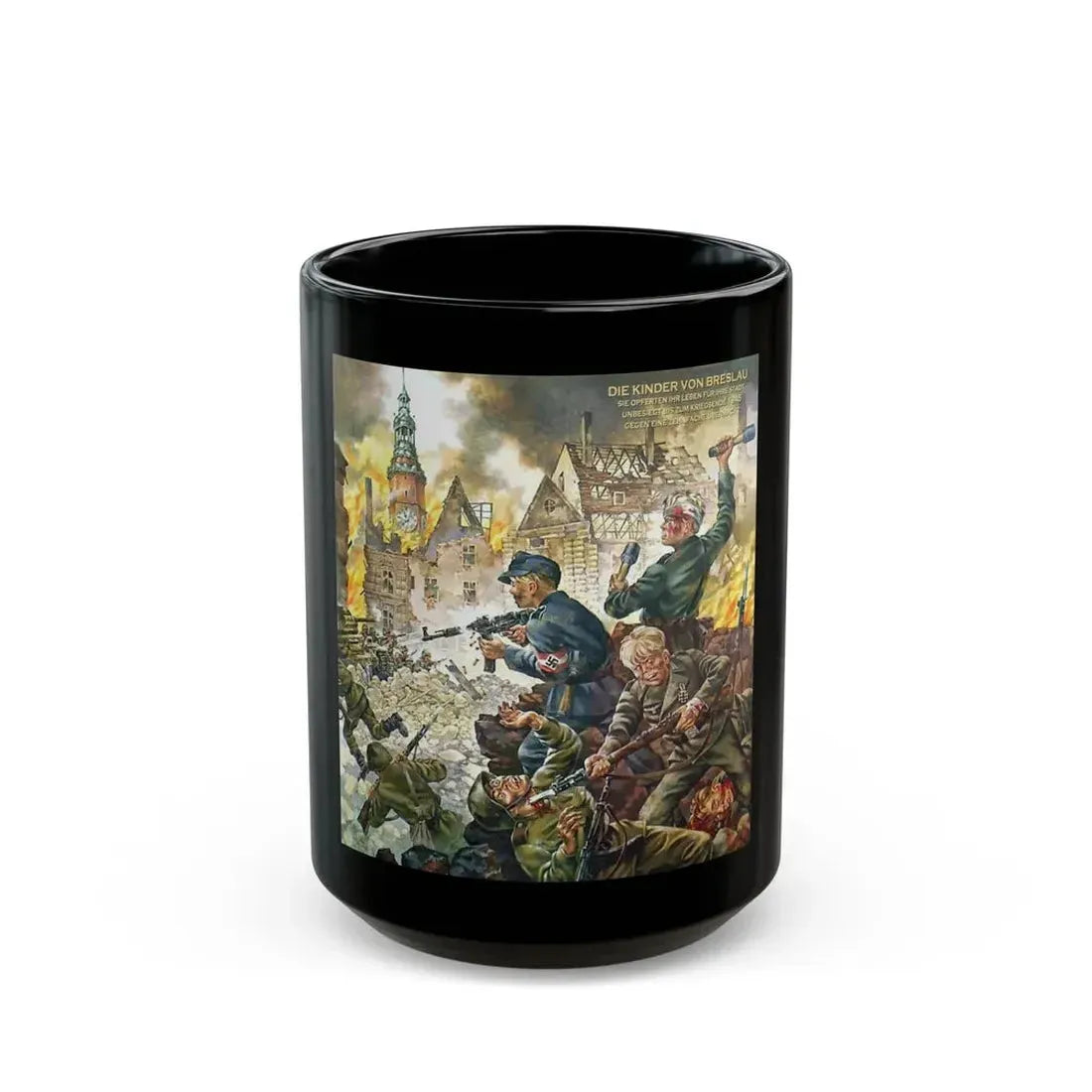 Herbert Smagon (1927-) die kinder von Breslau - Black Coffee Mug 15oz - Go Mug Yourself