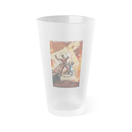 HERCULES 1983 Movie Poster - Frosted Pint Glass 16oz 16oz Frosted - Go Mug Yourself