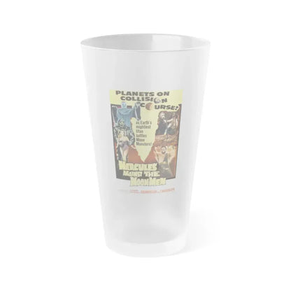 HERCULES AGAINST THE MOON MEN 1964 Movie Poster - Frosted Pint Glass 16oz - Go Mug Yourself