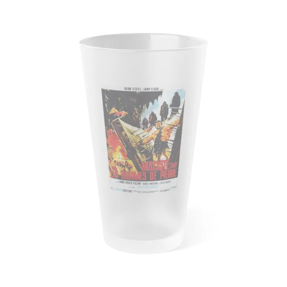 HERCULES AGAINST THE MOON MEN (2) 1964 Movie Poster - Frosted Pint Glass 16oz-16oz-Frosted-Go Mug Yourself