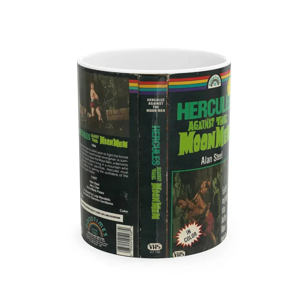 HERCULES AGAINST THE MOON MEN (VHS COVER) - White Coffee Mug 11oz - Go Mug Yourself