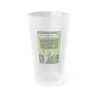HERCULES IN THE HAUNTED WORLD 1961 Movie Poster - Frosted Pint Glass 16oz - Go Mug Yourself