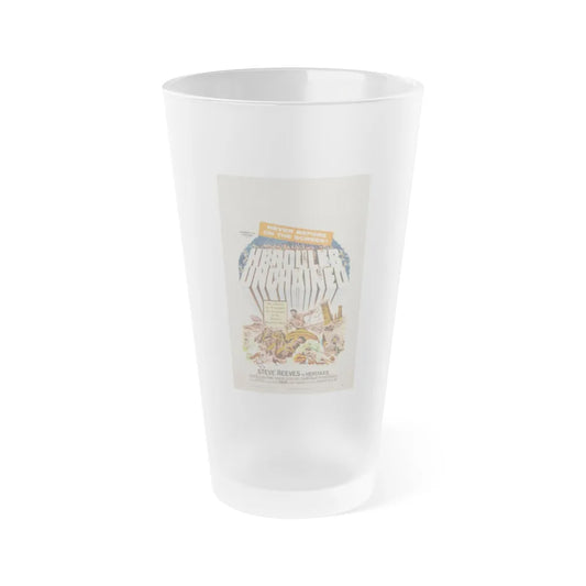 HERCULES UNCHAINED 1959 Movie Poster - Frosted Pint Glass 16oz-16oz-Frosted-Go Mug Yourself