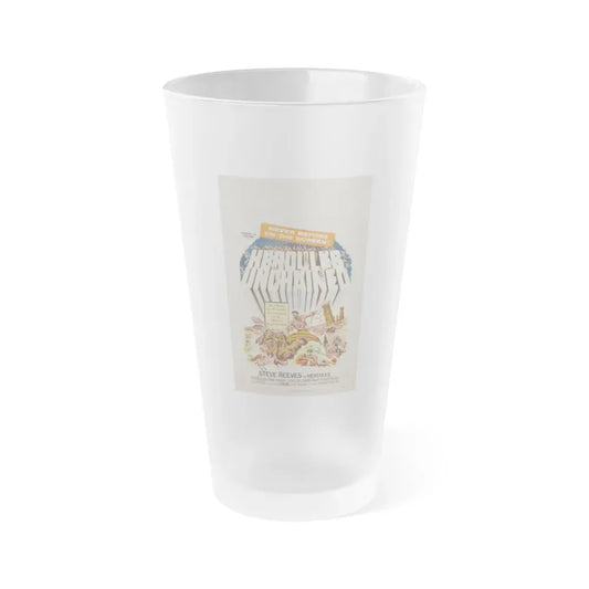 HERCULES UNCHAINED 1959 Movie Poster - Frosted Pint Glass 16oz 16oz Frosted - Go Mug Yourself