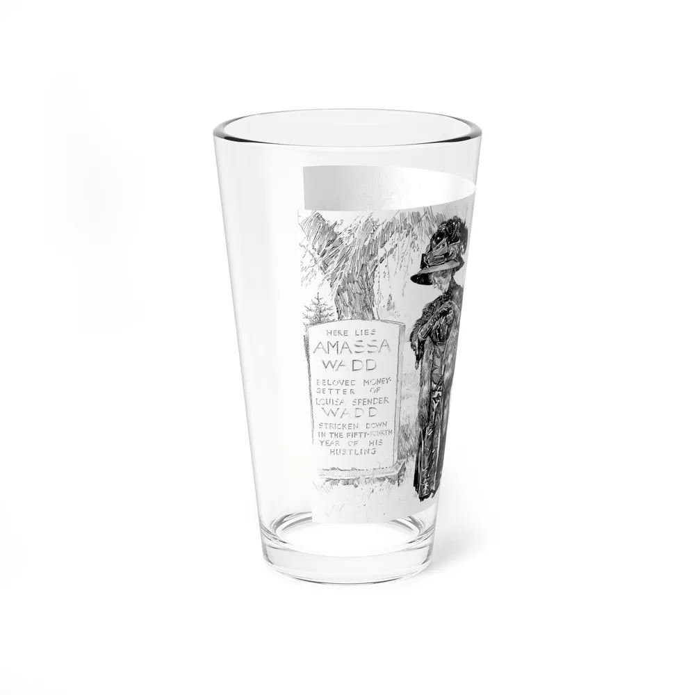 Here Lies Amassa Wad - Pint Glass 16oz-Go Mug Yourself