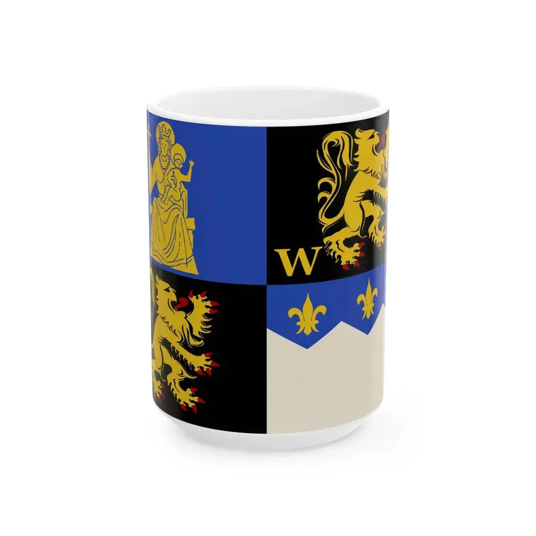 Herent vlag (Belgium) White Coffee Mug 15oz - Go Mug Yourself