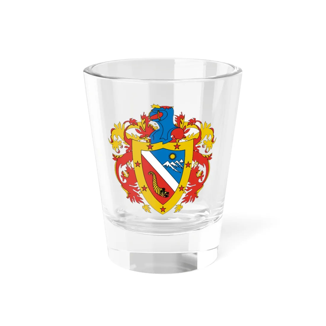 Heráldica del Escudo del Huila (Colombia) (Coat of Arms) Shot Glass 1.5oz 1.5oz - Go Mug Yourself