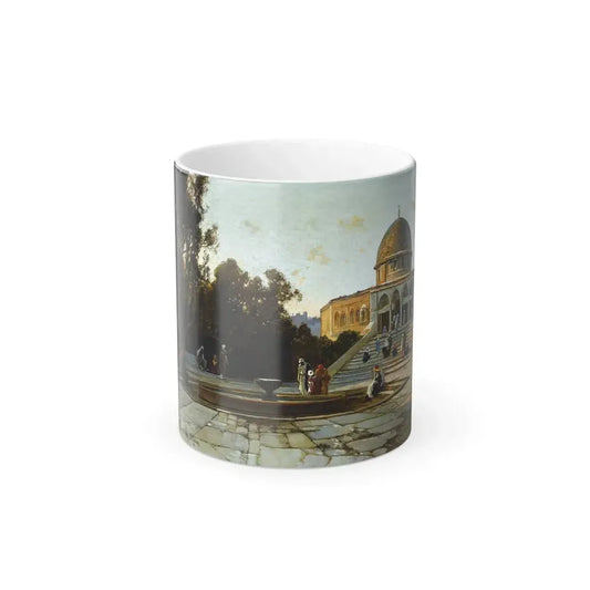 Hermann Corrodi (1844-1905) The Dome of the Rock, Jerusalem - Oil on Canvas - Color Changing Mug 11oz 11oz - Go Mug Yourself