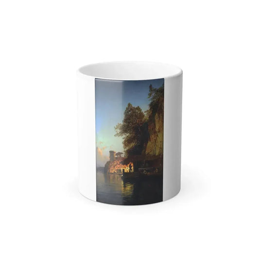 Hermann David Salomon Corrodi (1844-1905) Afternoon by the Sea - Oil on Canvas - Color Changing Mug 11oz 11oz - Go Mug Yourself