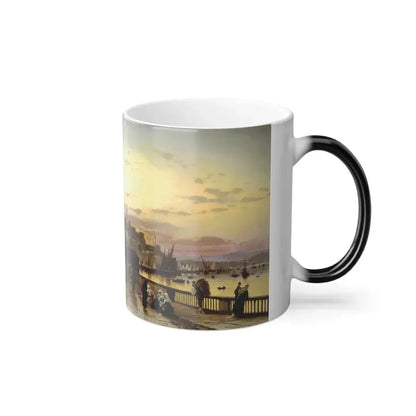 Hermann David Salomon Corrodi (1844-1905) Dusk on the Galata Bridge and the Yeni Valide Djami, Constant-0 - Color Changing Mug 11oz - Go Mug Yourself