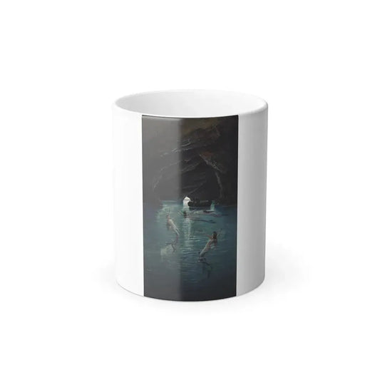 Hermann David Salomon Corrodi (1844-1905) Fishman and Mermaids in the blue Grotto on Capri - Color Changing Mug 11oz 11oz - Go Mug Yourself