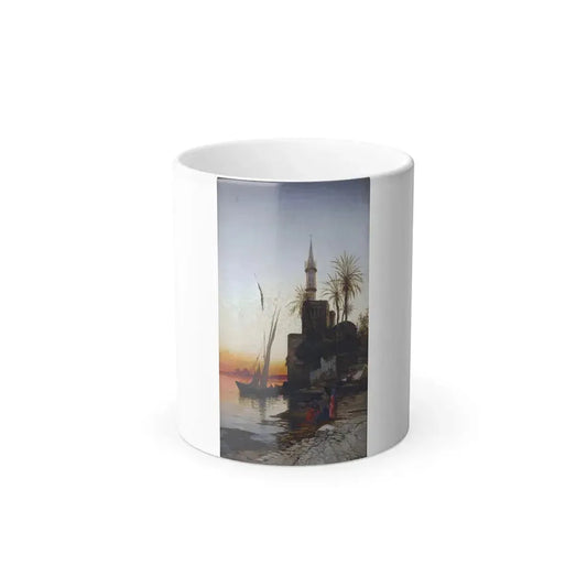 Hermann David Salomon Corrodi (1844-1905) On the banks of the Nile - Oil on Canvas - Color Changing Mug 11oz 11oz - Go Mug Yourself