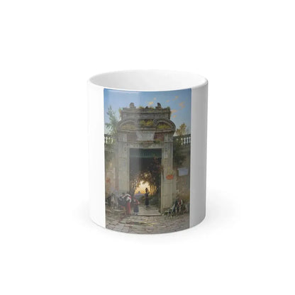 Hermann David Salomon Corrodi (1844-1905) On the Via Flaminia near the Villa Cavalieri - Oil on Canvas - Color Changing Mug 11oz 11oz - Go Mug Yourself