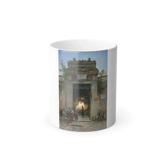Hermann David Salomon Corrodi (1844-1905) On the Via Flaminia near the Villa Cavalieri - Oil on Canvas - Color Changing Mug 11oz 11oz - Go Mug Yourself