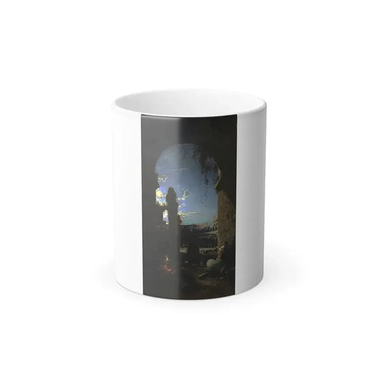 Hermann David Salomon Corrodi (1844-1905) View of the Colosseum in Moonlight - Color Changing Mug 11oz 11oz - Go Mug Yourself