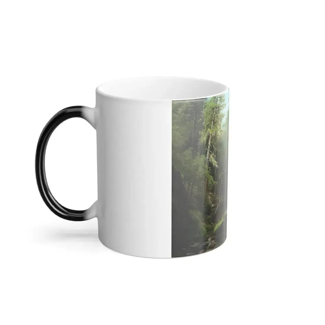 Hermann Ottomar Herzog (1832-1932) Hunter in the Woods - oil on canvas 1882 - Color Changing Mug 11oz - Go Mug Yourself