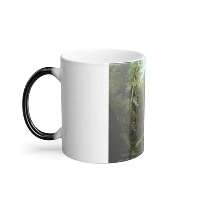 Hermann Ottomar Herzog (1832-1932) Hunter in the Woods - oil on canvas 1882 - Color Changing Mug 11oz - Go Mug Yourself