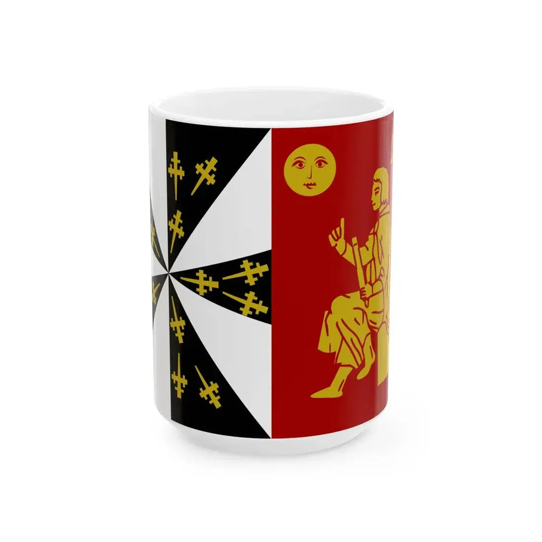 Herne vlag (Belgium) White Coffee Mug 15oz - Go Mug Yourself